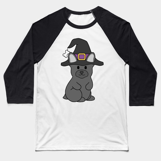 Halloween French Bulldog Black Baseball T-Shirt by BiscuitSnack